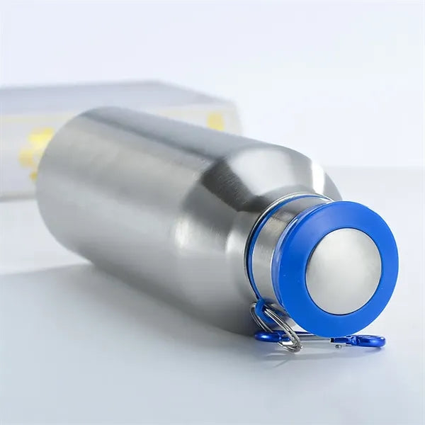 24 Oz Stainless Steel Sports Water Bottle With Carabiner