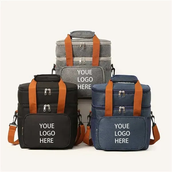 Double-Layer Lunch Bag Insulated Cooler Tote