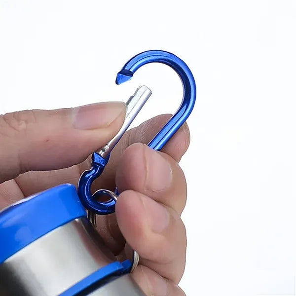 24 Oz Stainless Steel Sports Water Bottle With Carabiner