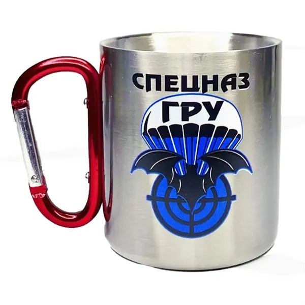 10 Oz Camping Carabiner Stainless Steel Cup