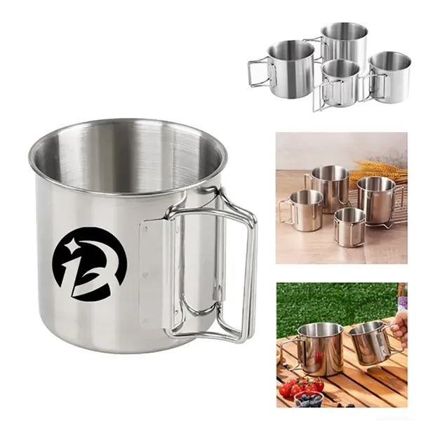 10 Oz Camping Mug With Foldable Handle