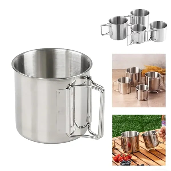 10 Oz Camping Mug With Foldable Handle