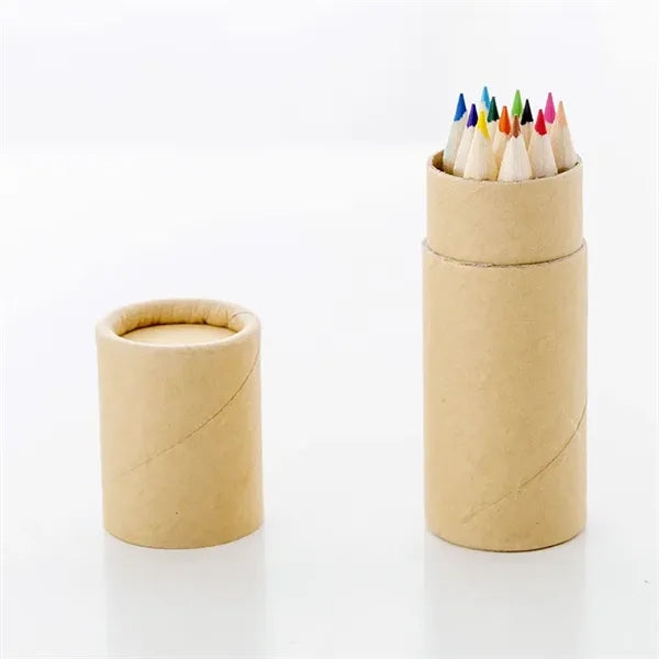 12 PCS Drawing Nature Wood Colored Pencils In Tube