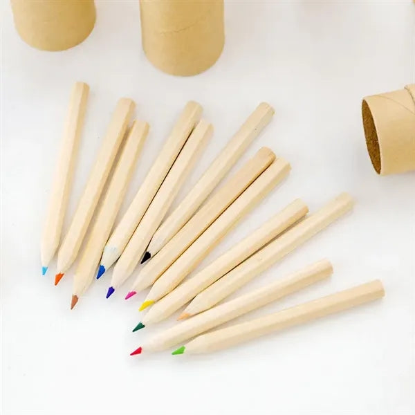 12 PCS Drawing Nature Wood Colored Pencils In Tube