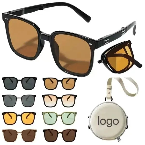 Folding Polarized UV Sunglasses for Travel With Bag