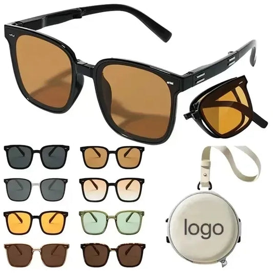 Folding Polarized UV Sunglasses for Travel With Bag