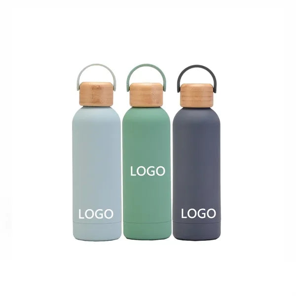 Frosted Insulated Stainless Steel Water Bottle with Handle
