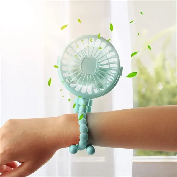 Mini Handheld Octopus Fan For Baby Car Seat