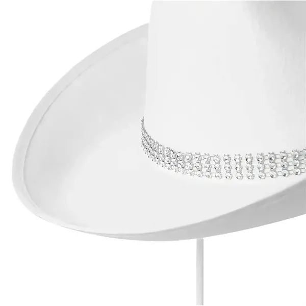 Adjustable Shiny Cowboy Hat - Western Style