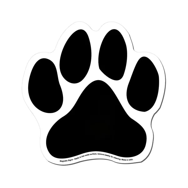 Paw Print 6" x 6" Magnetic Sign - Full-Color