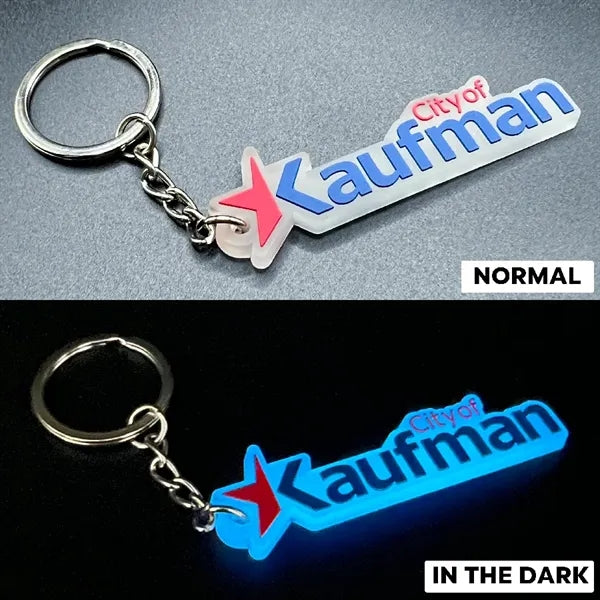 1.5" 2D Custom Soft PVC Key Tag Keychains