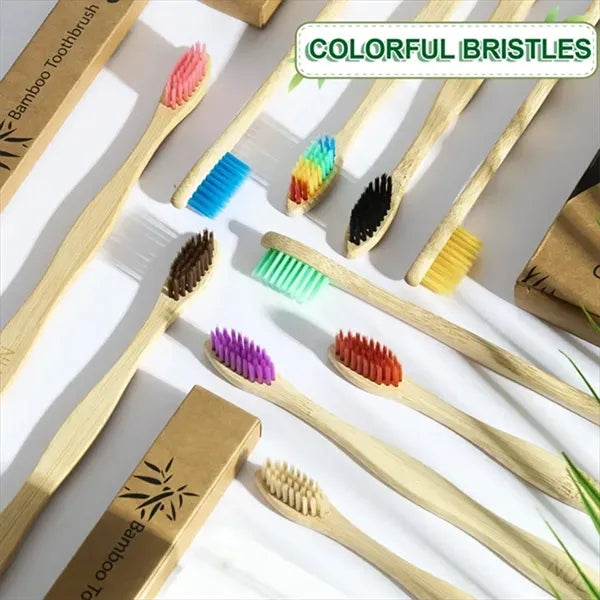 Biodegradable Bamboo Toothbrush With Eco Friendly Bristles