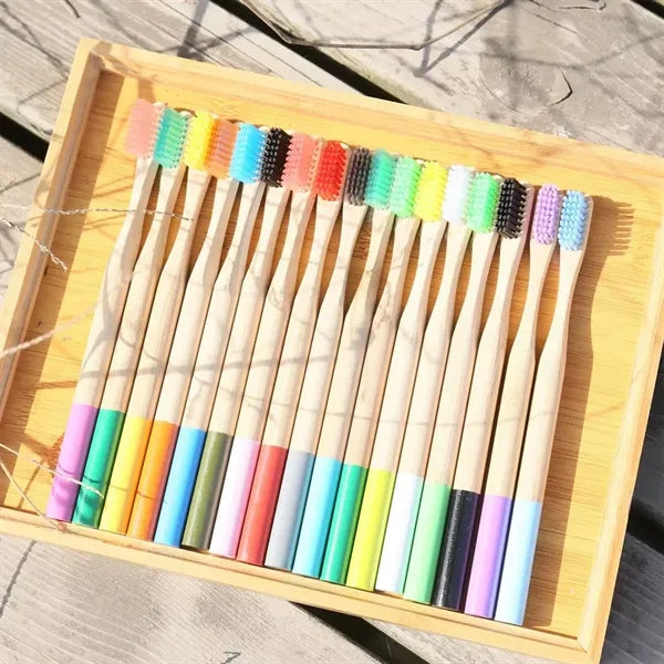Bamboo Toothbrush With Eco Friendly Bristles And Custom