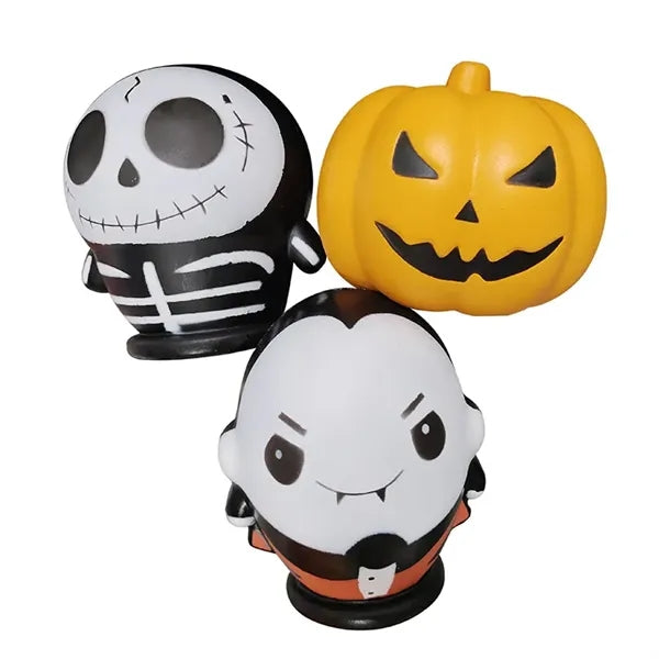 Halloween PU Skull Skeleton Toy Squishy Stress Reliever