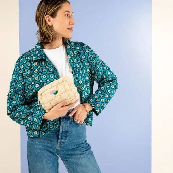 Lil Biz Pouch - Cloud Quilted Material