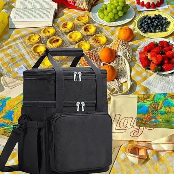 18L Insulated Cooler Bag Large Capacity Dual Compartments