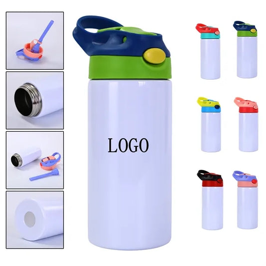 Kids' Stainless Steel Thermal Cup with Handle (12oz)