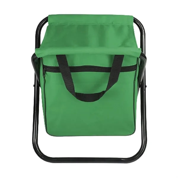 Folding Camping Stool With Cooler Bag