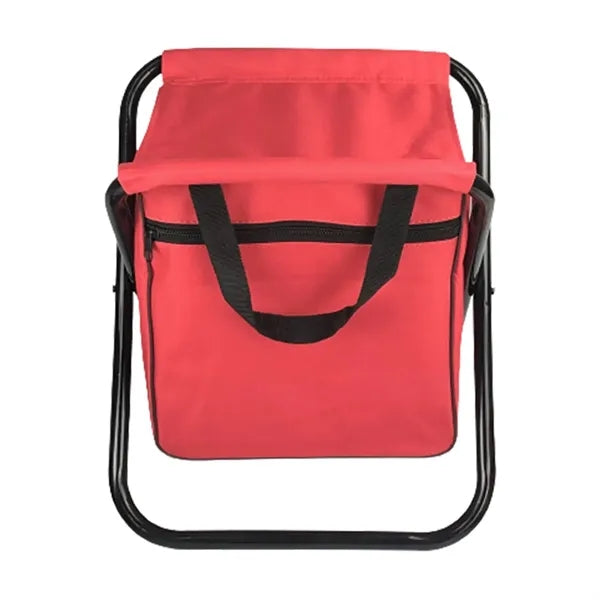 Folding Camping Stool With Cooler Bag