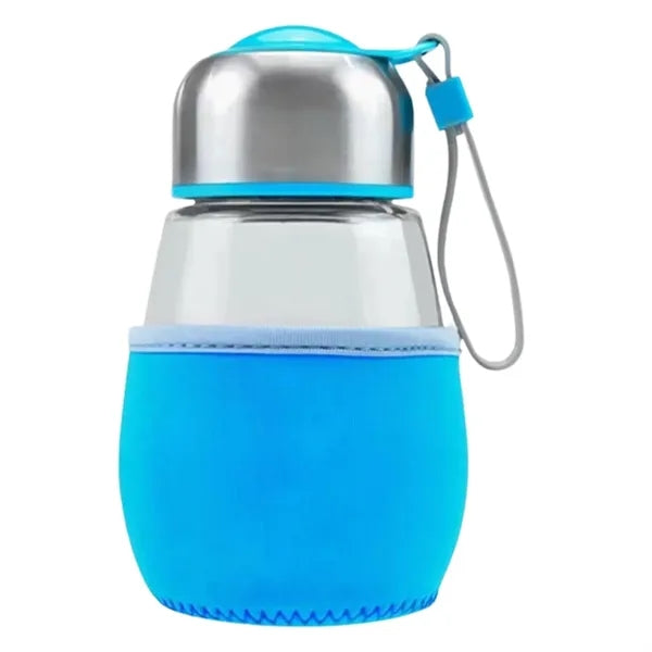 13.5 Oz. Glass Water Bottle W/ Neoprene Sleeve