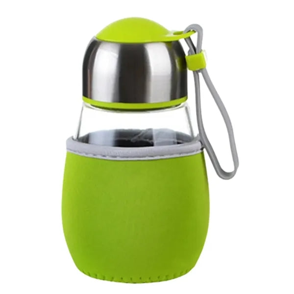 13.5 Oz. Glass Water Bottle W/ Neoprene Sleeve