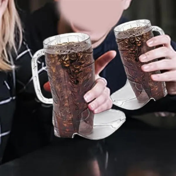 17oz. Western Boot Beer Clear PP Plastic Mug