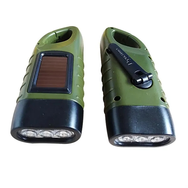 Hand Crank Solar Powered Flashlight
