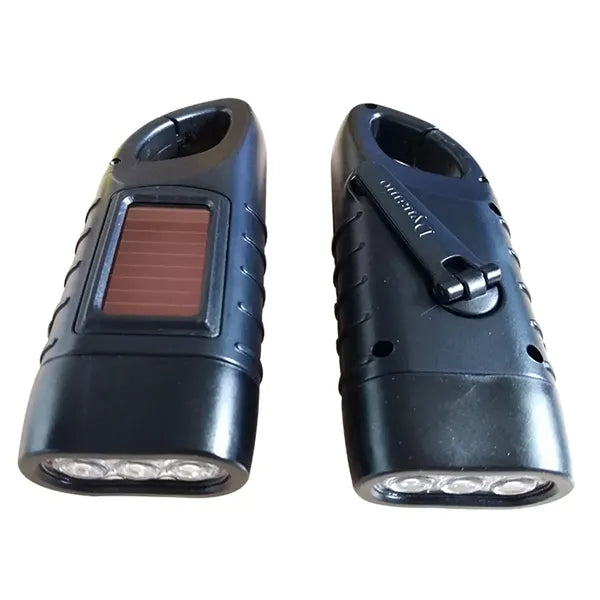 Hand Crank Solar Powered Flashlight