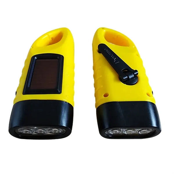 Hand Crank Solar Powered Flashlight