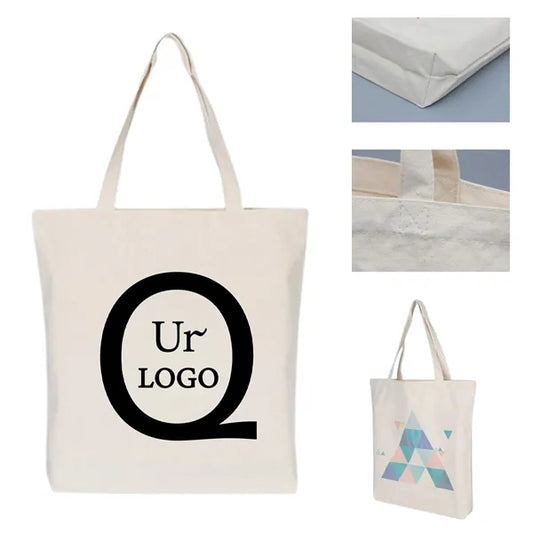 11.81 x 13.78 x 3.94 Inch Canvas Shopping Grocery Tote Bag