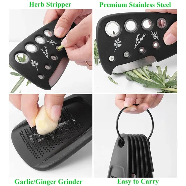 Compact 6-in-1 Kitchen Gadget Set w/ Stainless Steel Blades