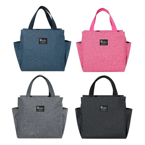 Insulated Lunch Tote Bag w/ Zipper for Work and Outdoor Use