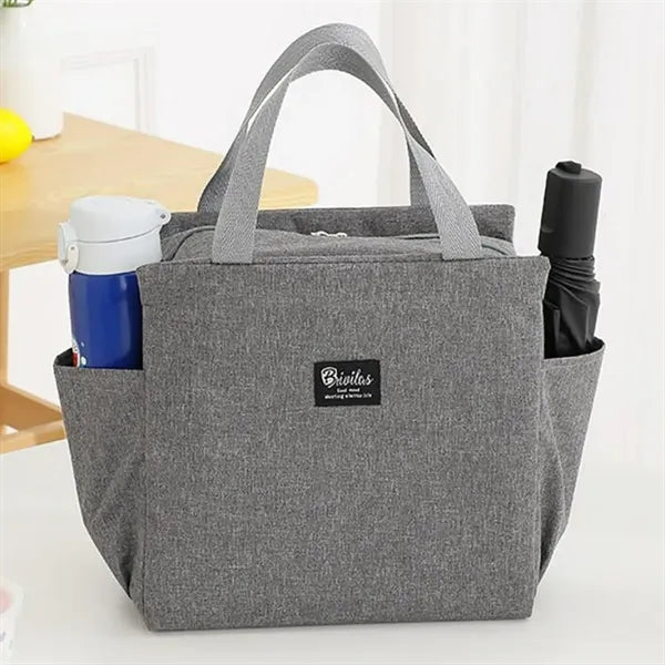 Insulated Lunch Tote Bag w/ Zipper for Work and Outdoor Use