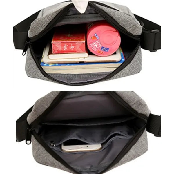 Waterproof Canvas Shoulder Bag w/ Adjustable Strap