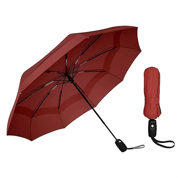 46 Inch Double Canopy Vented Compact Umbrella