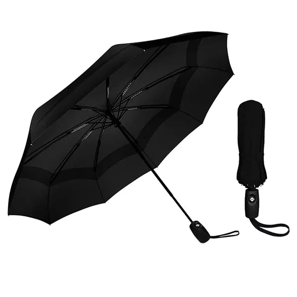 46 Inch Double Canopy Vented Compact Umbrella