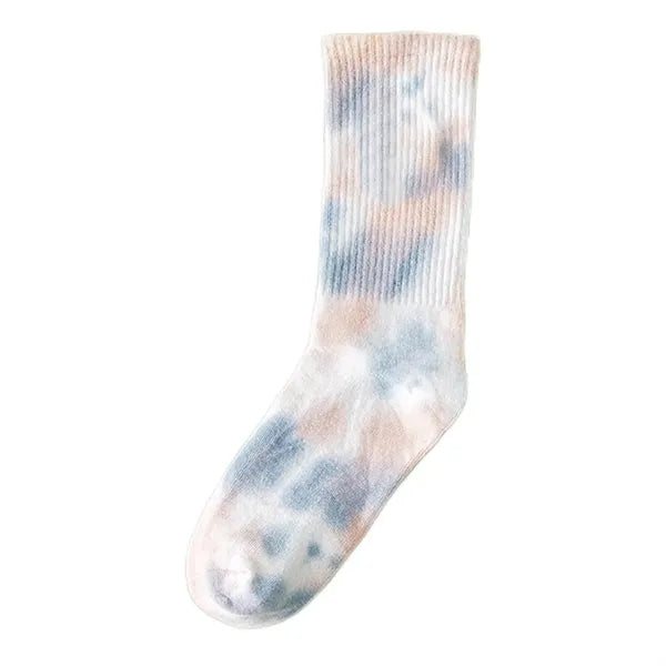 Tie-Dyed Color Mid-Tube Socks