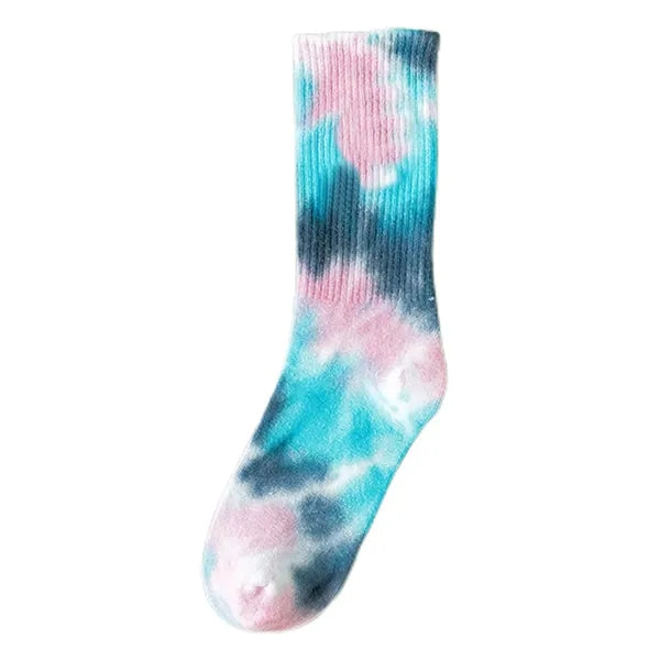 Tie-Dyed Color Mid-Tube Socks