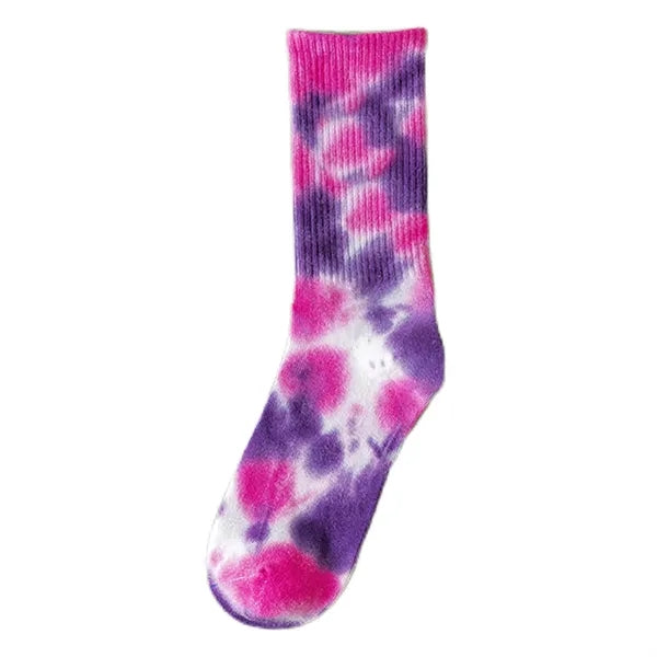 Tie-Dyed Color Mid-Tube Socks