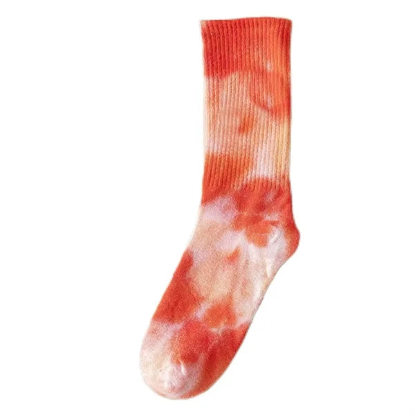 Tie-Dyed Color Mid-Tube Socks