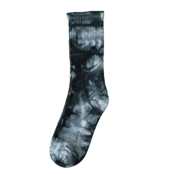 Tie-Dyed Color Mid-Tube Socks