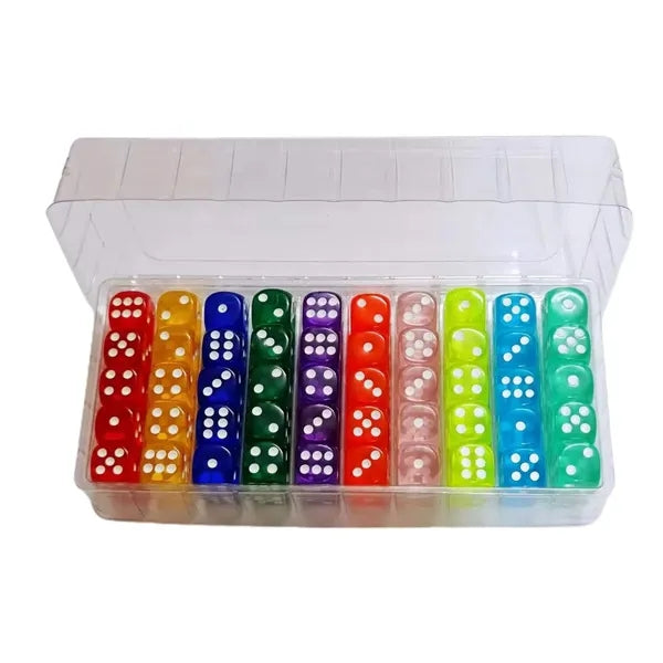 100Pcs Translucent Dice Set