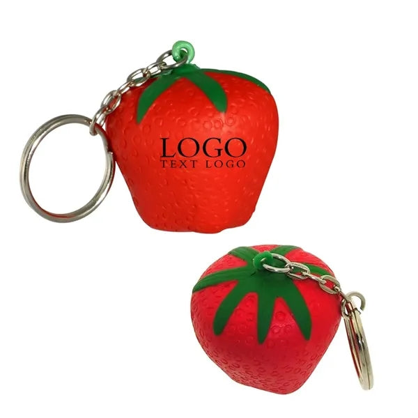 Strawberry Shaped Squeeze Stress Reliever Keychain
