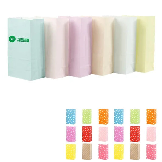Colorful kraft paper bag without handle