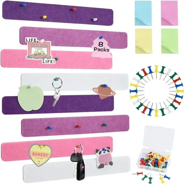 Self-Adhesive Felt Bulletin Strips for Wall Display Boards