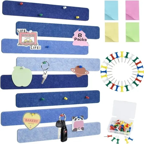 Self-Adhesive Felt Bulletin Strips for Wall Display Boards