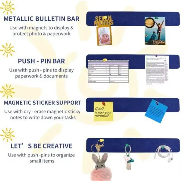 Self-Adhesive Felt Bulletin Strips for Wall Display Boards