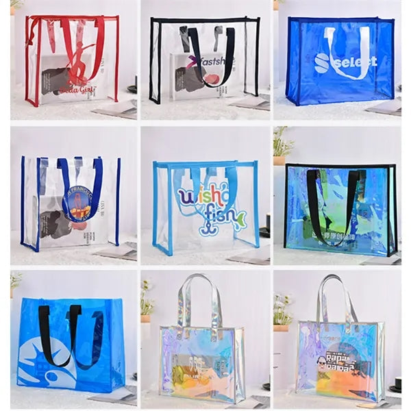 Transparent tote bag multi-color