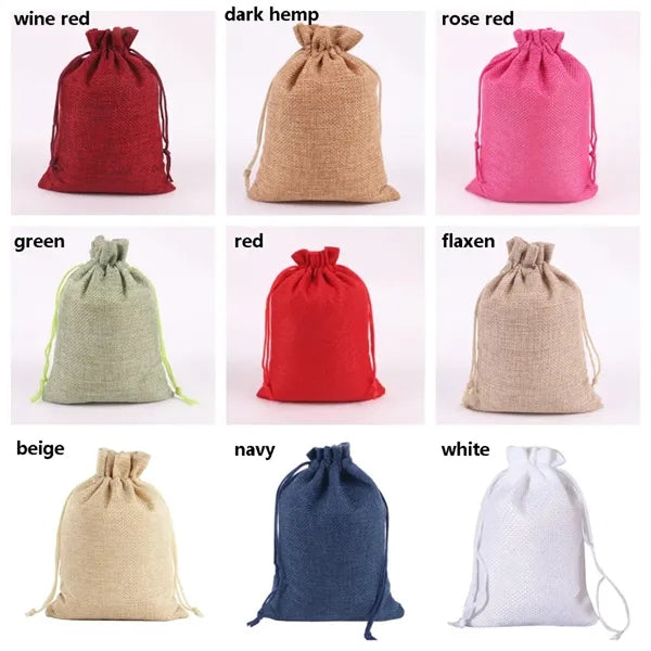 Burlap Drawstring Gift Bag