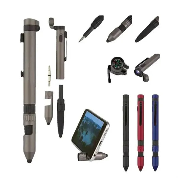7 In One Outdoor Multi Functional Tool Pen With Flashlight